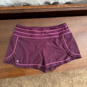 Athleta Womens Burgundy Purple Active Running Lined Stability Shorts Size M?